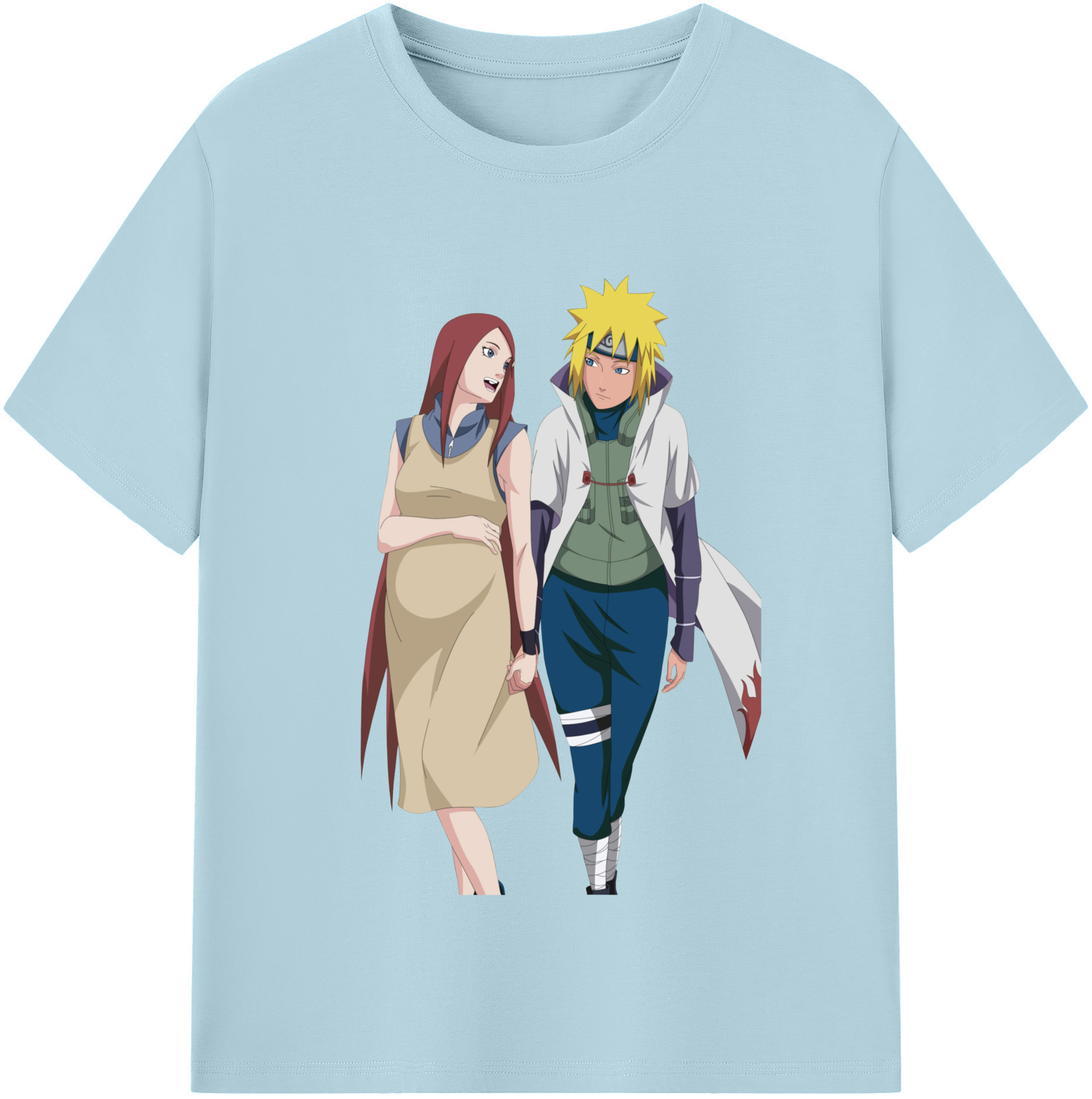 （画像用） NARUTO -ナルト- 波風 ミナト Namikaze Minato 綿100％半袖Tシャツ（フロントプリント）